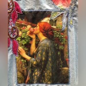REFERENCE SAMPLE - Handmade shacket SOUL OF THE ROSE upcycled wearable art